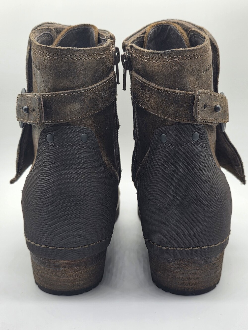 Merrell Shiloh Cuff Distressed Leather Boots Brown Gold 8.5 - Picture 6 of 16